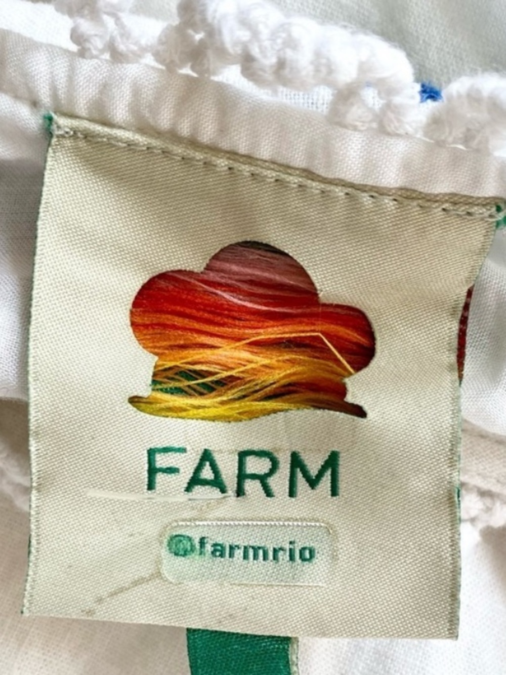 Farm Rio Cross Stitch Toucan Embroidered Midi Dress Linen Blend - Picture 7 of 7